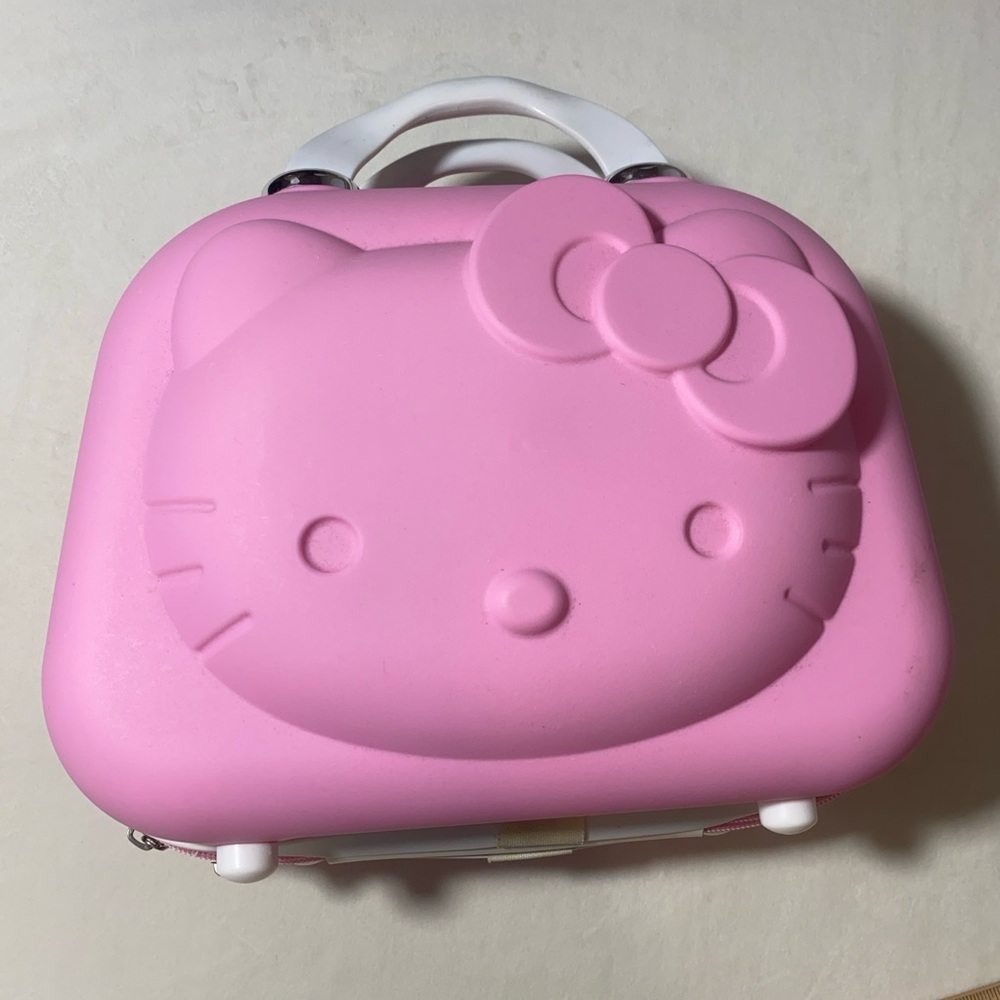 PINK Hello Kitty Travel Cosmetic Case Box Beauty Makeup Case Bag Organizer - Picture 5 of 10